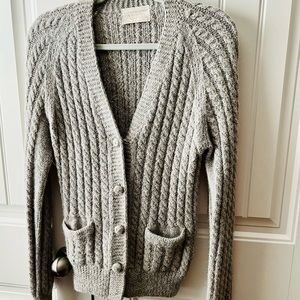 Hand knitted Alpaca Wool cardigan sweater